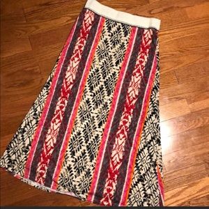 Anthropologie print maxi skirt